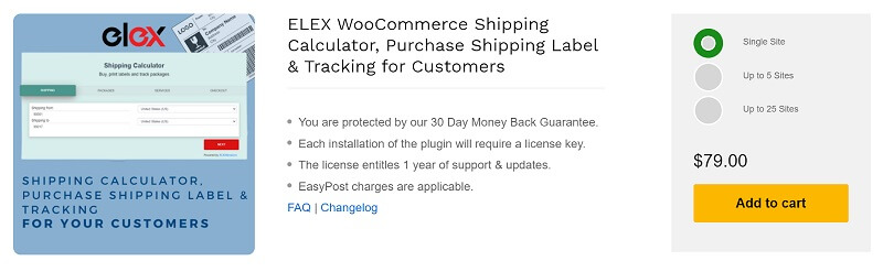 ELEX WooCommerce Shipping Calculator Plugin