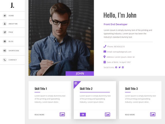 My Resume Free Multilingual Theme For WordPress 