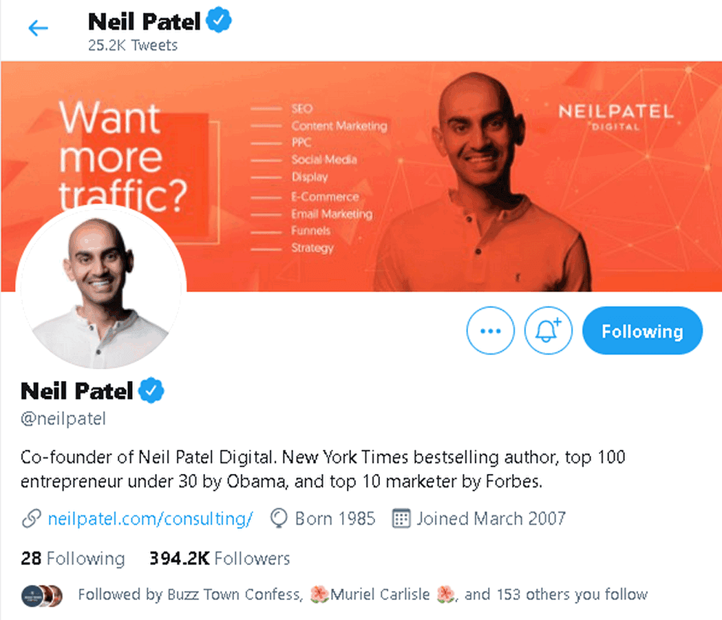 Neil Patel's influencer marketing