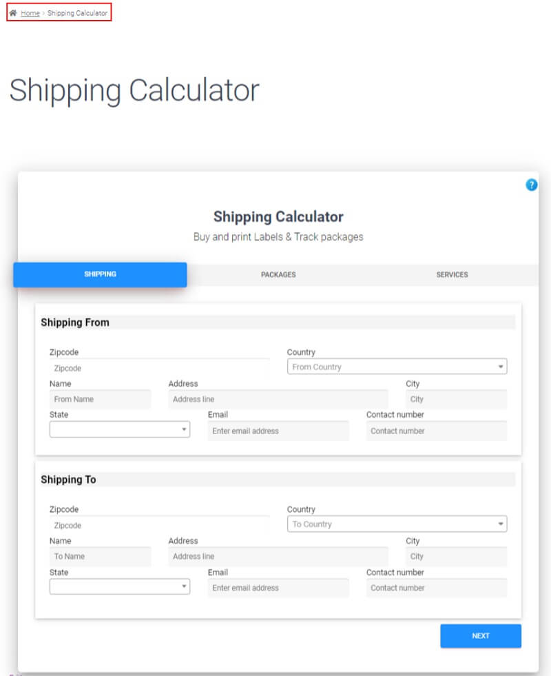 Shipping Calculator