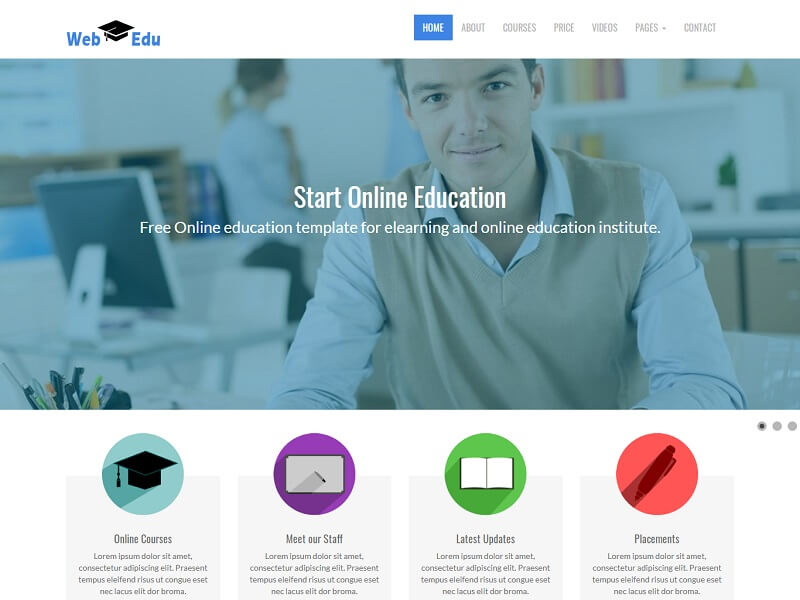 Web Edu Free Education Website Template