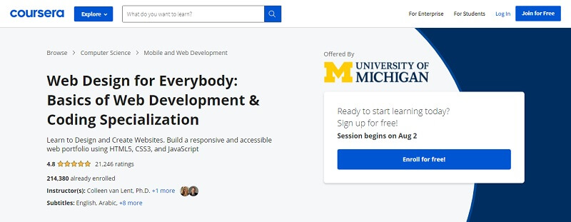 Basics of Web Development by Coursera