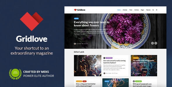 Gridlove Bootstrap Theme For WordPress 