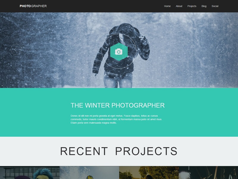 Photographer Plus Free Photography HTML Template