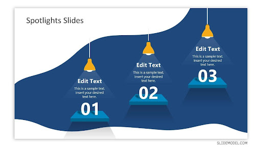 3 Step Spotlight Slides for PowerPoint