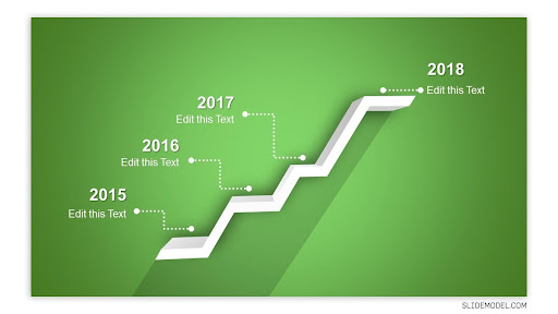 4 Stages Shelf Timeline Template