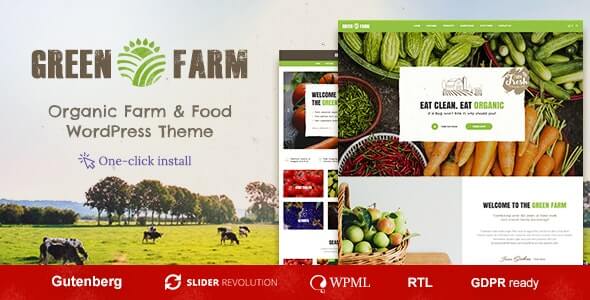 Green Farm Agriculture Theme For WordPress 