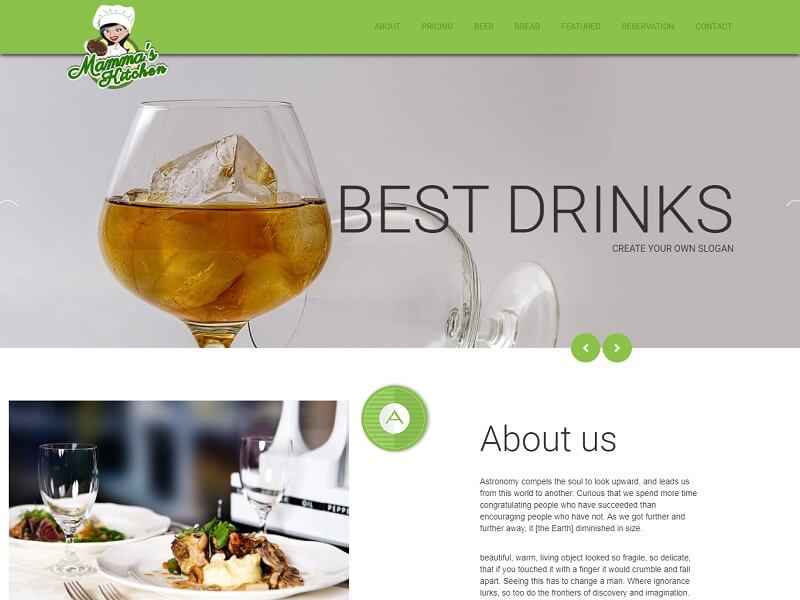 Mammas Kitchen Free Restaurant HTML Template