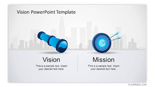 Mission Vision PowerPoint Template with Creative Background