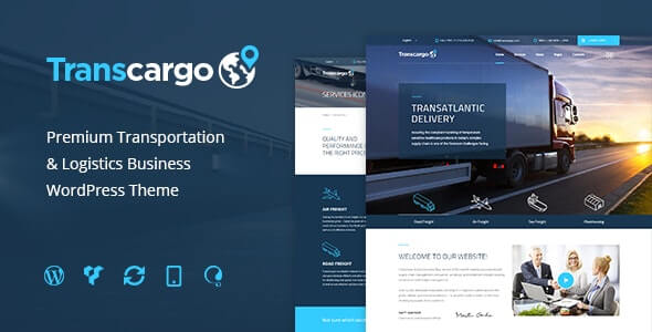 Transcargo Transportation Theme For WordPress 