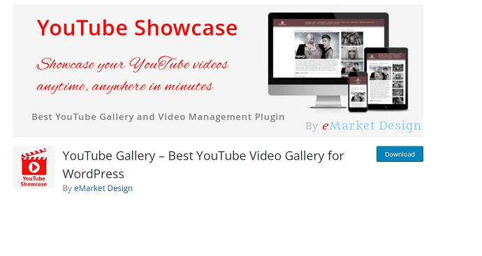 youtube showcase WordPress Plugin