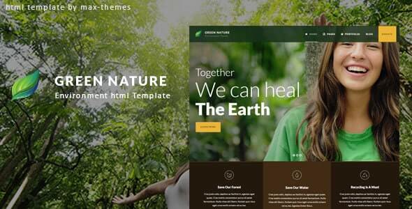 Green Nature environmental HTML template