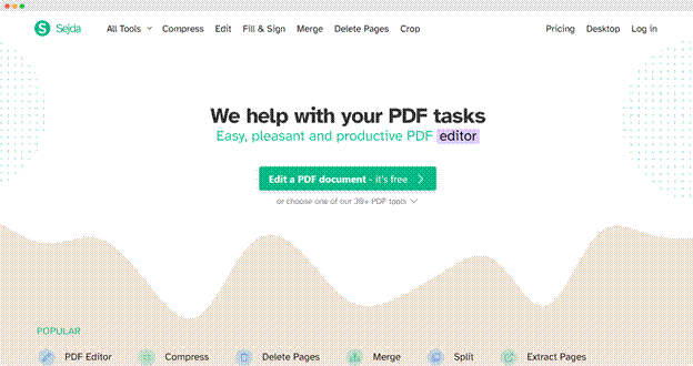 Sejda PDF Editor 