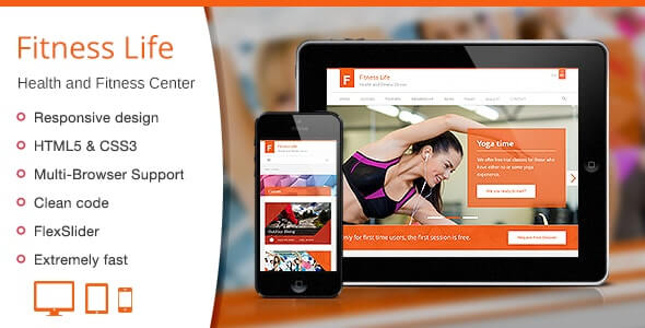 Fitness Life HTML Website Template