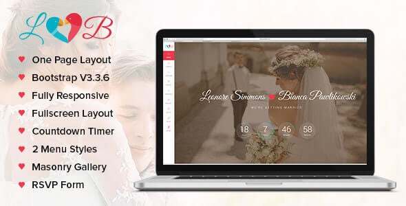 Lovebirds Wedding HTML Template