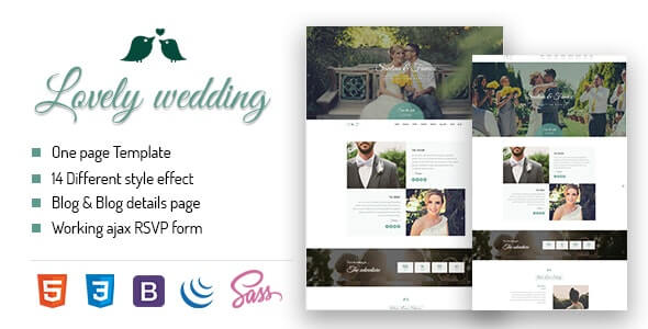 Lovely Wedding HTML Website Template