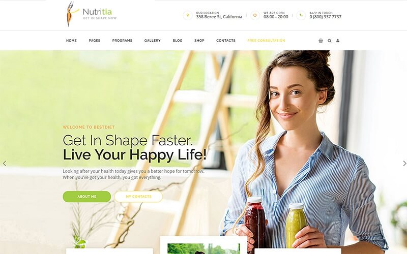 Nutritia: Gutenberg Ready WordPress Themes