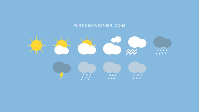 Pure CSS Weather Icons