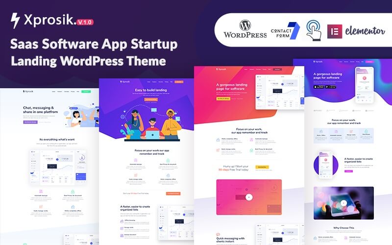 Xprosik: App Landing WordPress Themes