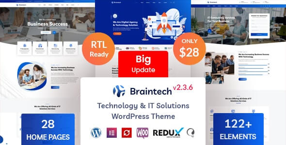 Braintech WordPress Theme for IT Company 