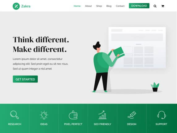 Zakra multipurpose theme for WordPress 