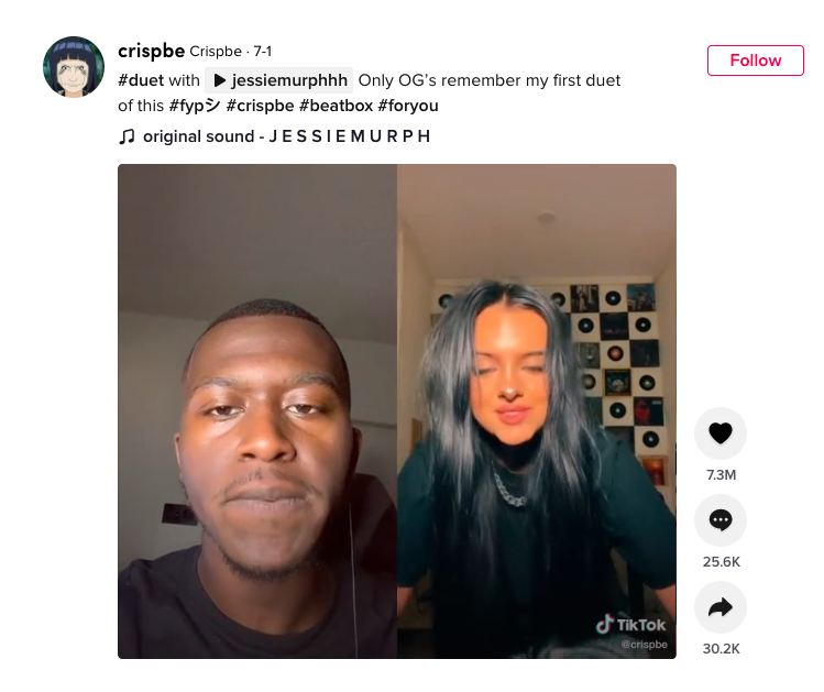 TikTok duet