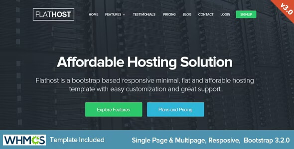 FlatHost Hosting HTML Website Template