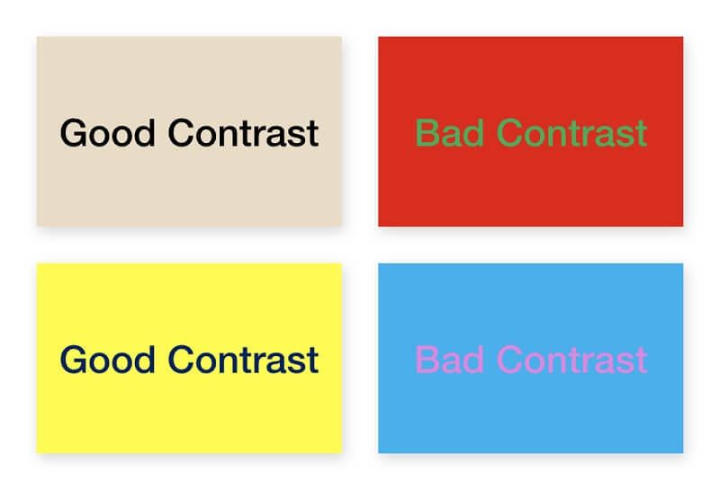 Use Contrasting Colors For Text