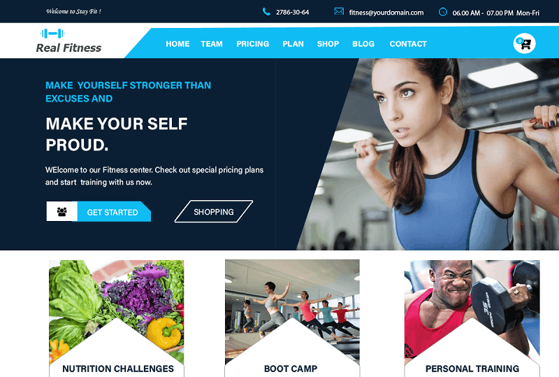 Real Fitness WP Theme